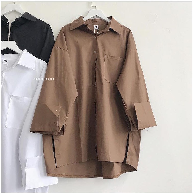 Áo sơ mi POW xẻ tà - 1439 ( Jem Closet )