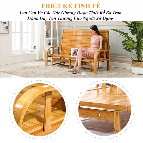 Giường Tre Tích Hợp SOFA Thông Minh Đa Năng, Chất Liệu Tre Tự Nhiên, Siêu Phẩm Cho Mùa Hè | BigBuy360 - bigbuy360.vn