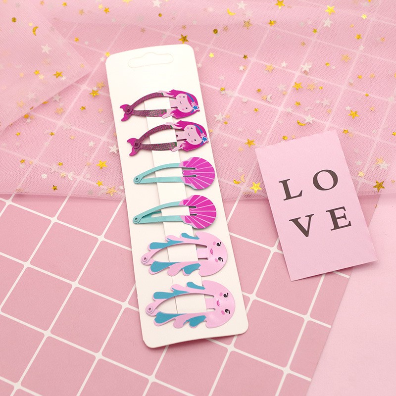 Set 6 kẹp tóc kim tuyến cho bé gái