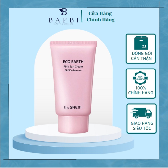 Kem Chống Nắng The Saem Màu Hồng SPF 50+ PA++++
