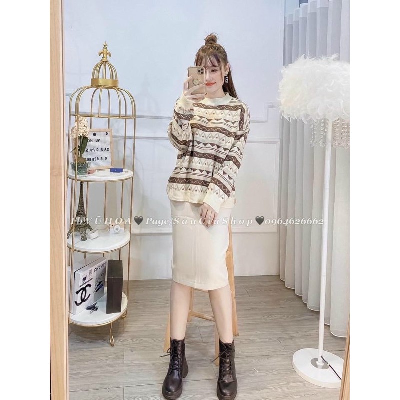 BÁN SỈ ÁO LEN THỔ CẨM QUẢ TRÁM CHO NỮ | BigBuy360 - bigbuy360.vn