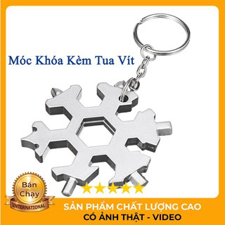 MÓC KHÓA ĐA NĂNG VẶN ỐC HÌNH BÔNG TUYẾT - MÓC KHÓA ĐA NĂNG VẶN ỐC HÌNH BÔNG TUYẾT