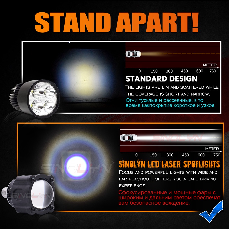 Đèn LED Sương Mù Siêu Sáng 82500LM Chống Thấm Nước Chuyên Dụng Cho Xe Hơi