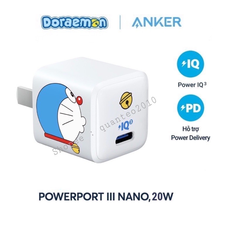 Củ Sạc Anker Dora.emon 20W PD Type C Power.IQ 3.0