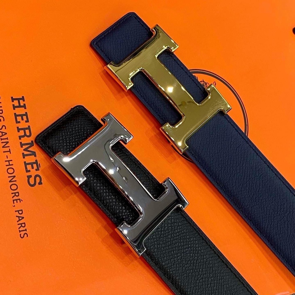 Thắt lưng, dây nịt, Belt da xịn Hermes mặt trơn bóng