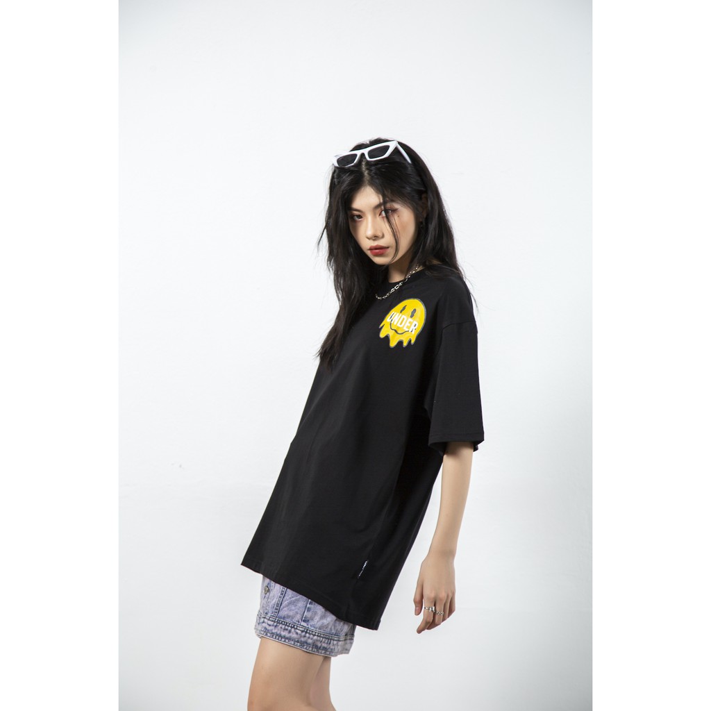 Áo Thun Tay Lỡ UNDER Smiley Hình In Mặt Cười Áo Phông Cotton Nam Nữ Unisex - Local Brand Streetwear Oversize Form Rộng | BigBuy360 - bigbuy360.vn