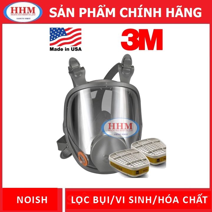 Mặt nạ nguyên mặt 3M 6800 và phin lọc đa năng 3M 6006