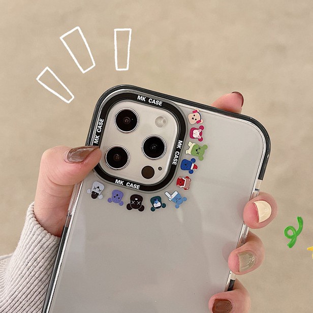 Ốp Điện Thoại Trong Suốt In Hình Gấu Hoạt Hình Cho Iphone 12 11Promax xr / xs 8plus / 7