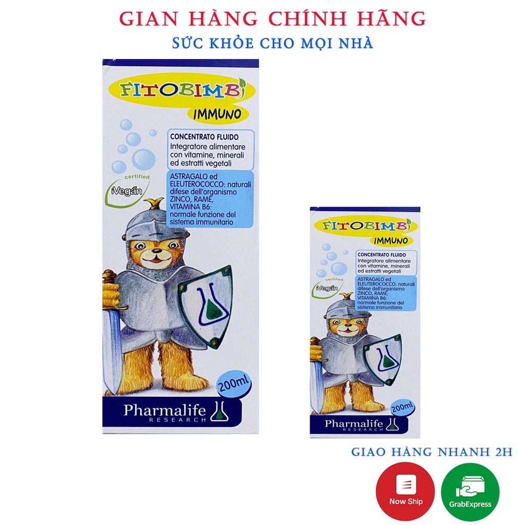 Fitobimbi Immuno Bimbi Tăng Cường Miễn Dịch Sức Đề Kháng Từ Thảo Dược Tự Nhiên,Bổ Sung Vitamin Cho Bé