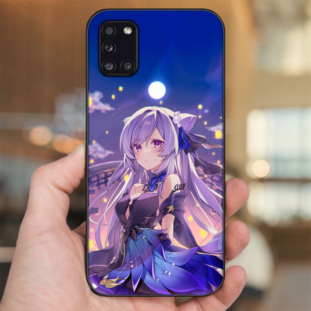 Ốp lưng Samsung A31 viền đen in hình Keqing Genshin Impact