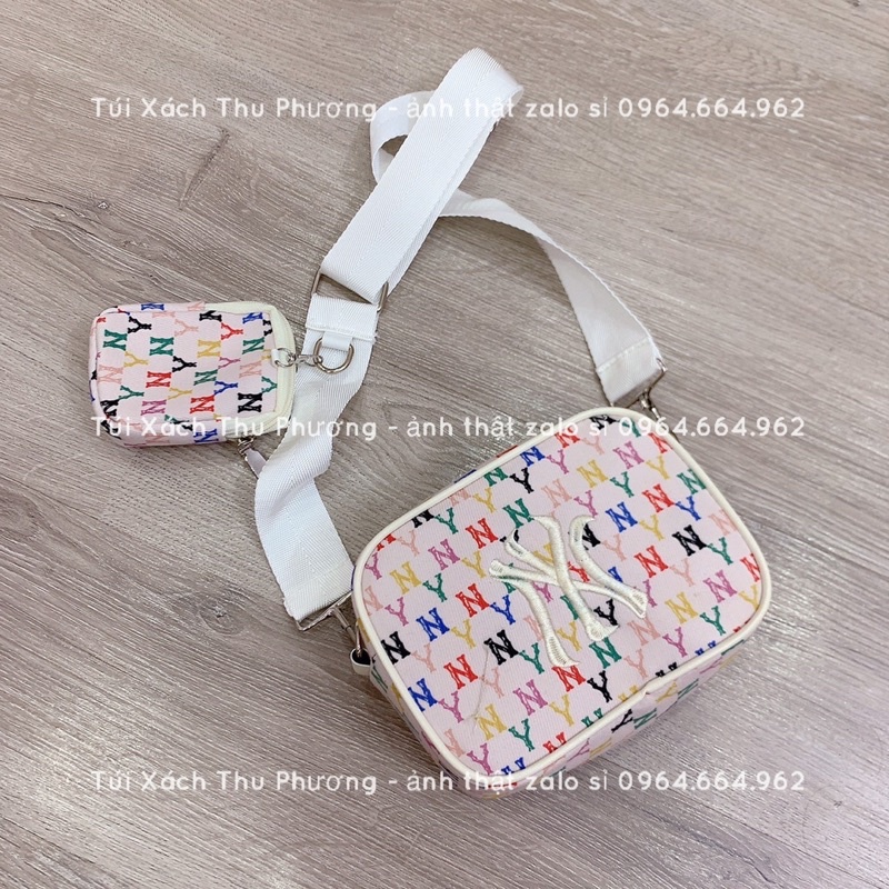Sét đôi đeo chéo, túi đôi đeo vai hoạ tiết chữ thêu LA- NY nhiều màu dễ phối đồ cho cả nam và nữ (cam kết ảnh thật)