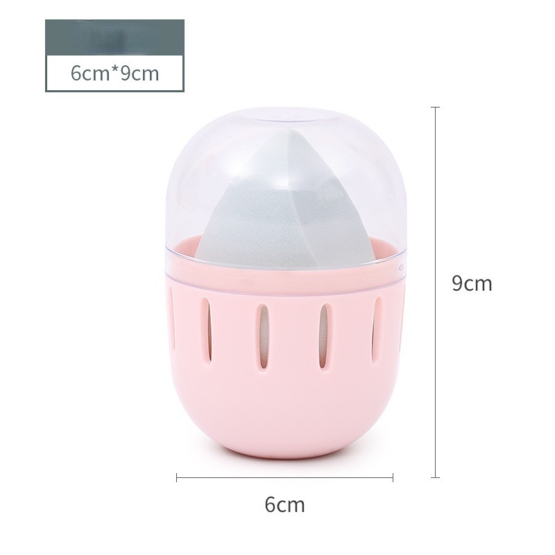 Hộp Đựng Mút Trang Điểm Hình Quả Trứng Trong Suốt Chống Bụi Thoáng Khí Có Nắp Đậy