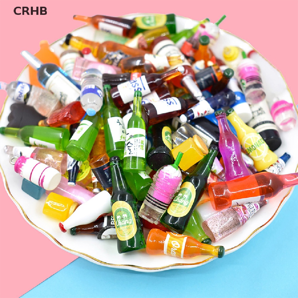 Set 10 / 20 Chai Nước Ngọt Mini Trang Trí Nhà Búp Bê Mới