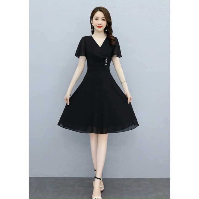 ĐẦM DỰ TIỆC VOAN CHIFFON CAO CẤP SIÊU XINH SANG CHẢNH CHO QUÝ CÔ THANH LỊCH