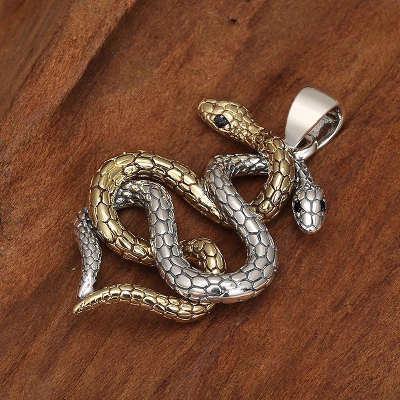 Vòng cổ Mặt Hình Rắn Phong Cách Vintage Thời Trang Cho Nam