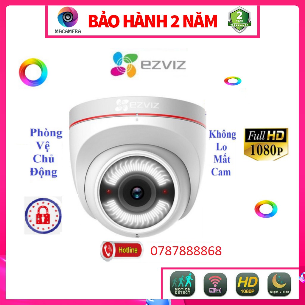 [VƯỢT TRỘI] Camera IP WIFI 2M Ngoài Trời Trong Nhà EZVIZ C4W C3WN CV288 1080P FULLHD C3W G22P C6N  Còi Hú HIKVISION