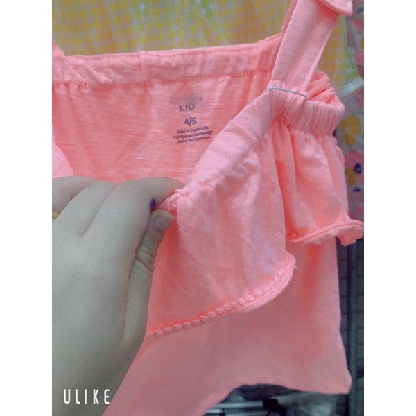 Áo hai dây carter xuất dư xịn cho bé gái