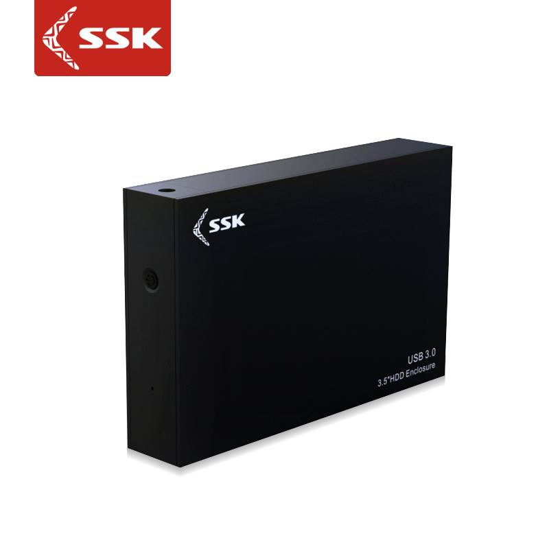 Hộp đựng ổ cứng gắn ngoài HDD Box 3.0 SSK HE-G3000 3.5&quot; Sata (Đen)