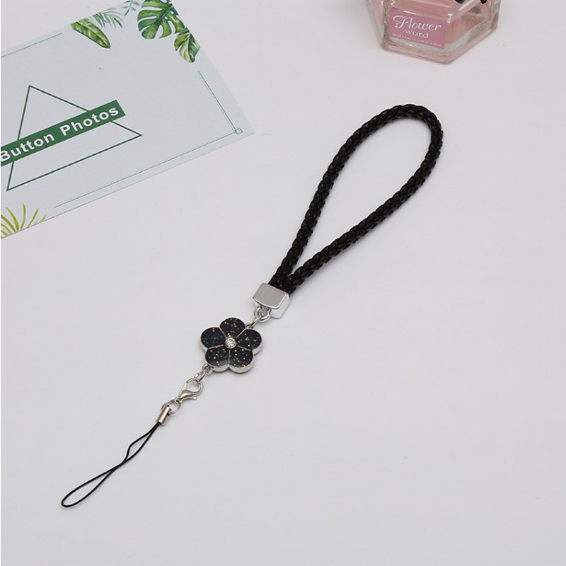 Dây đeo lấp lánh họa tiết hoa trang trí cho ốp điện thoại/túi xách