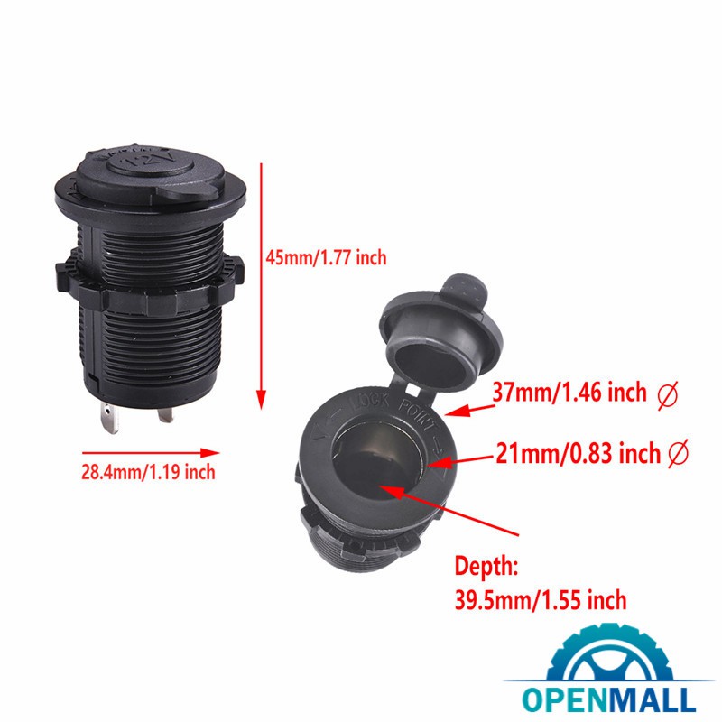 Ổ cắm điện 12V cho xe hơi / xe máy