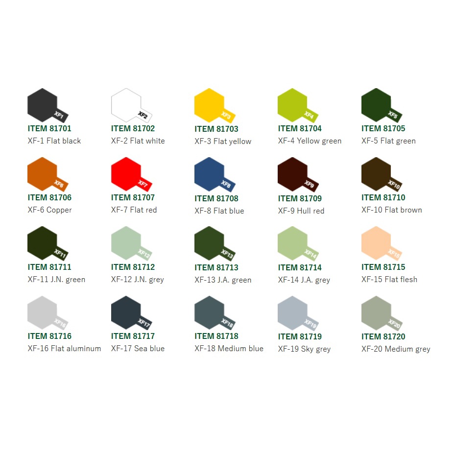 SƠN MÔ HÌNH TAMIYA - ACRYLIC PAINT XF-1 - XF-20