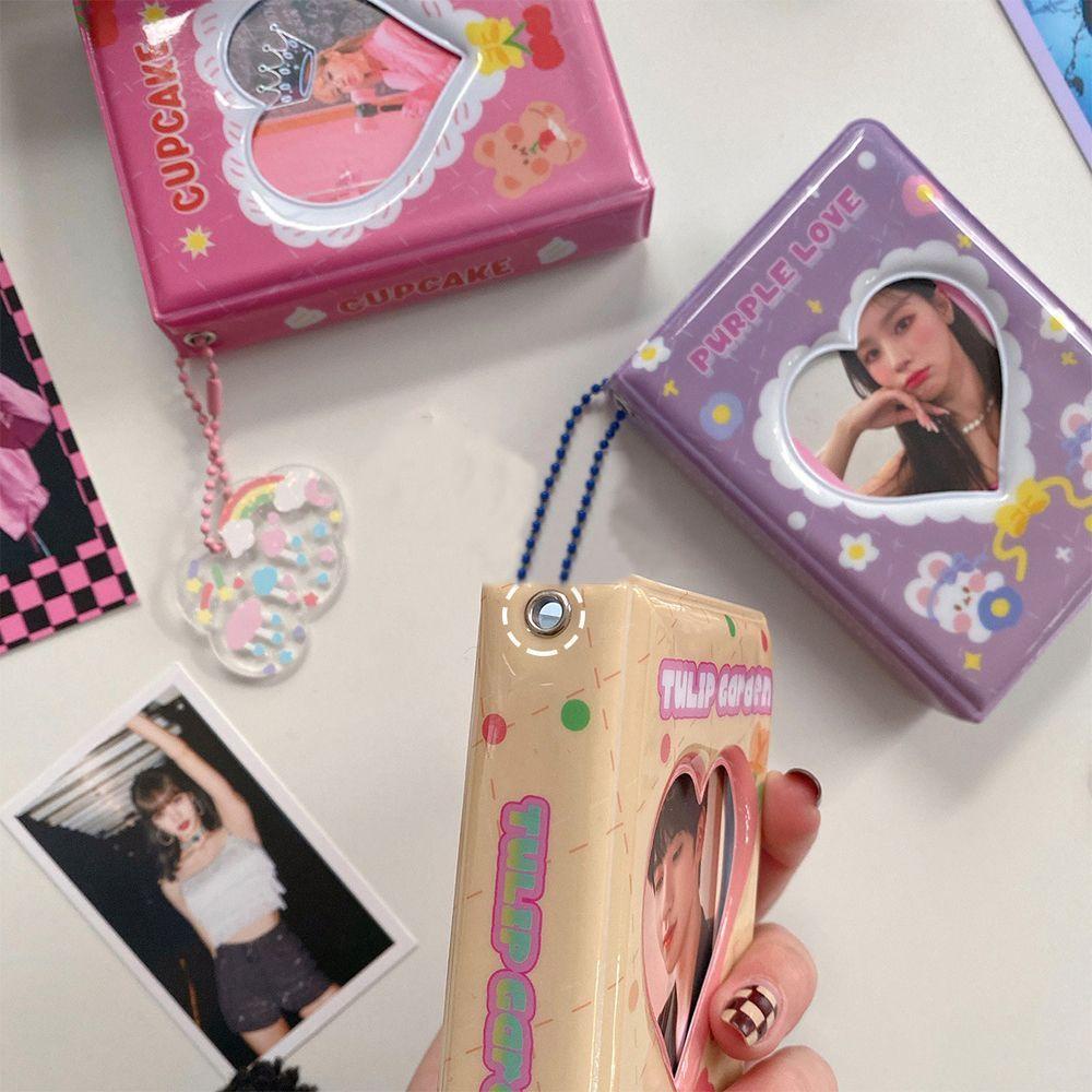 Daphs Hộp Album Ảnh 3inch DIY Họa Tiết Trái Tim Ren Để Sưu Tầm Ảnh Trang Trí