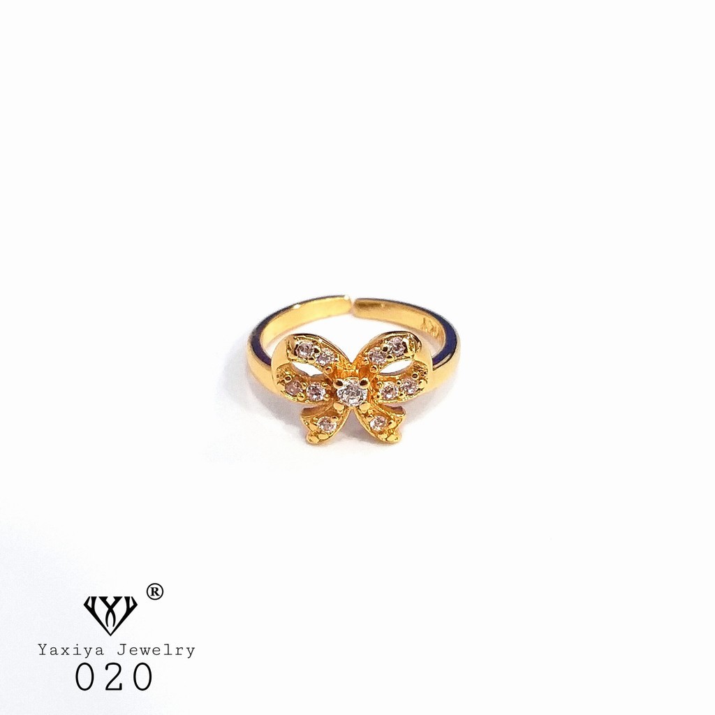 Nhẫn Mạ Vàng 18k Đính Đá 020