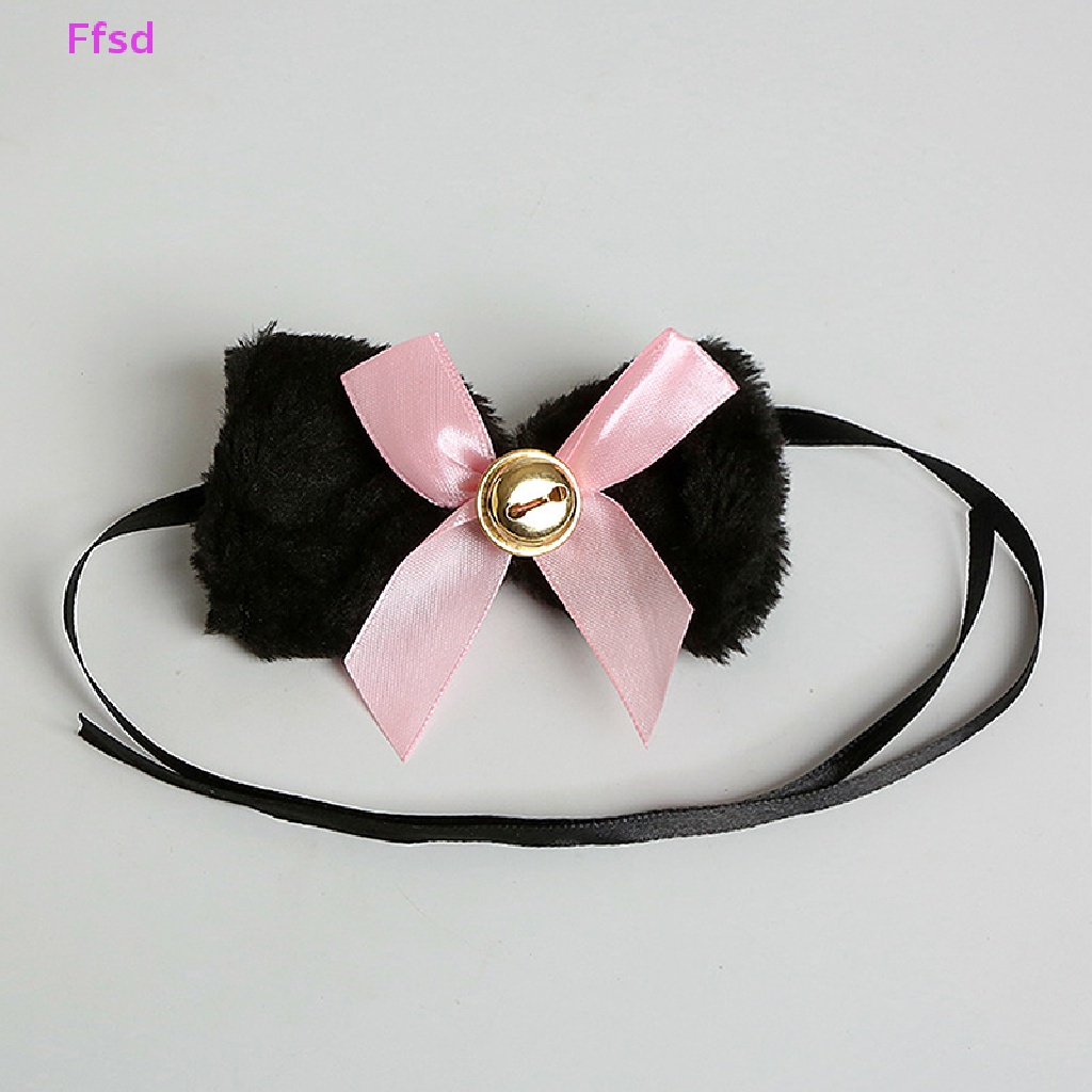 {Ffsd} Bộ Vòng Đeo Cổ / Vòng Tay / Băng Đô Tai Mèo Phối Ren Nơ Hóa Trang Lolita Cho Bé Gái