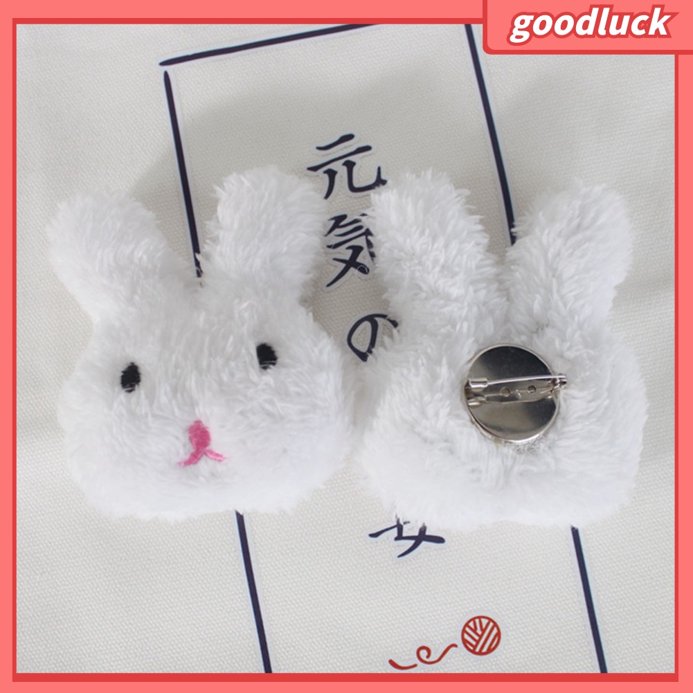 ps/Lovely Rabbit Bear Plush Doll Brooch Pin Bag Decoration Jacket Lapel Accessory