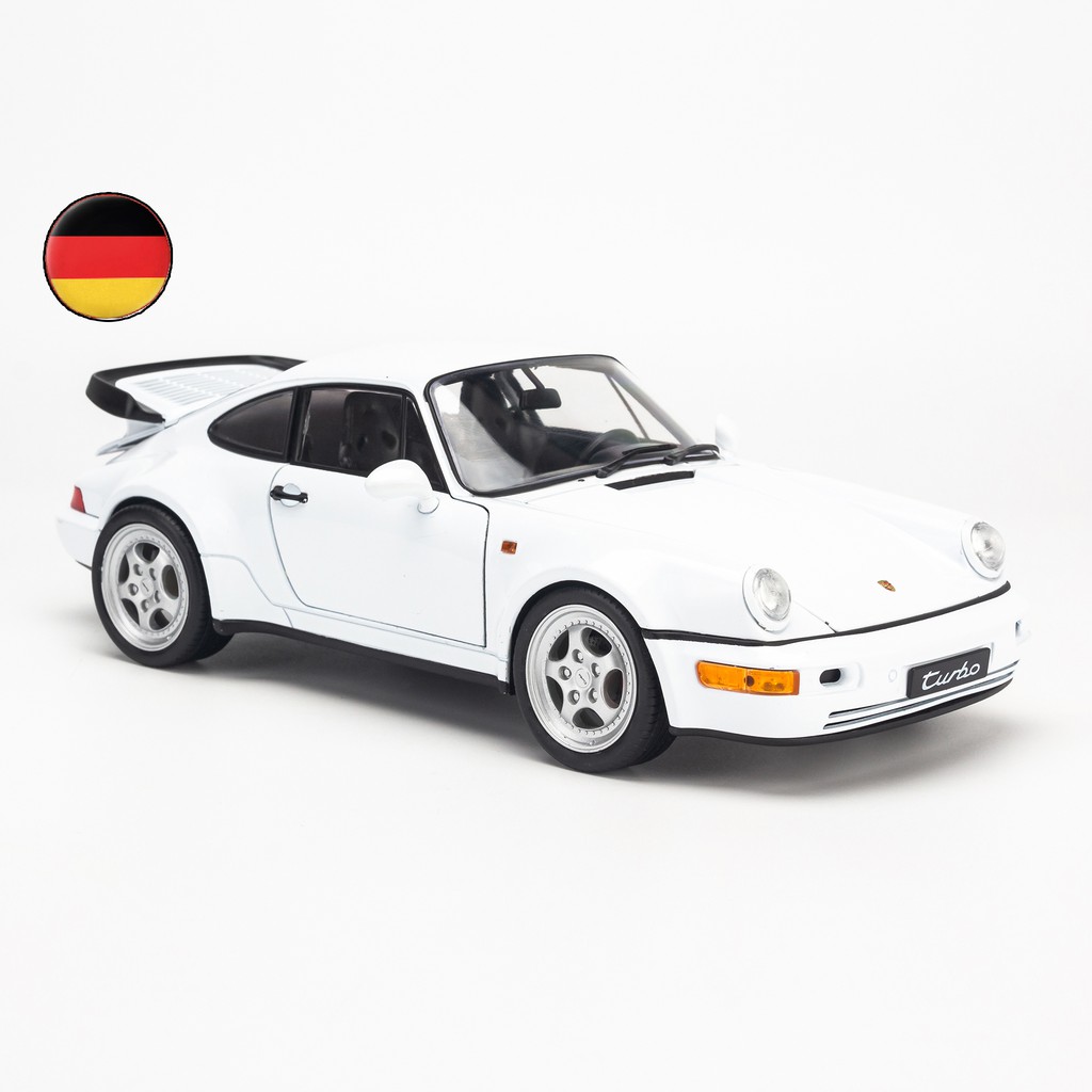 Mô hình xe Porsche 964 Turbo 1:18 Welly White