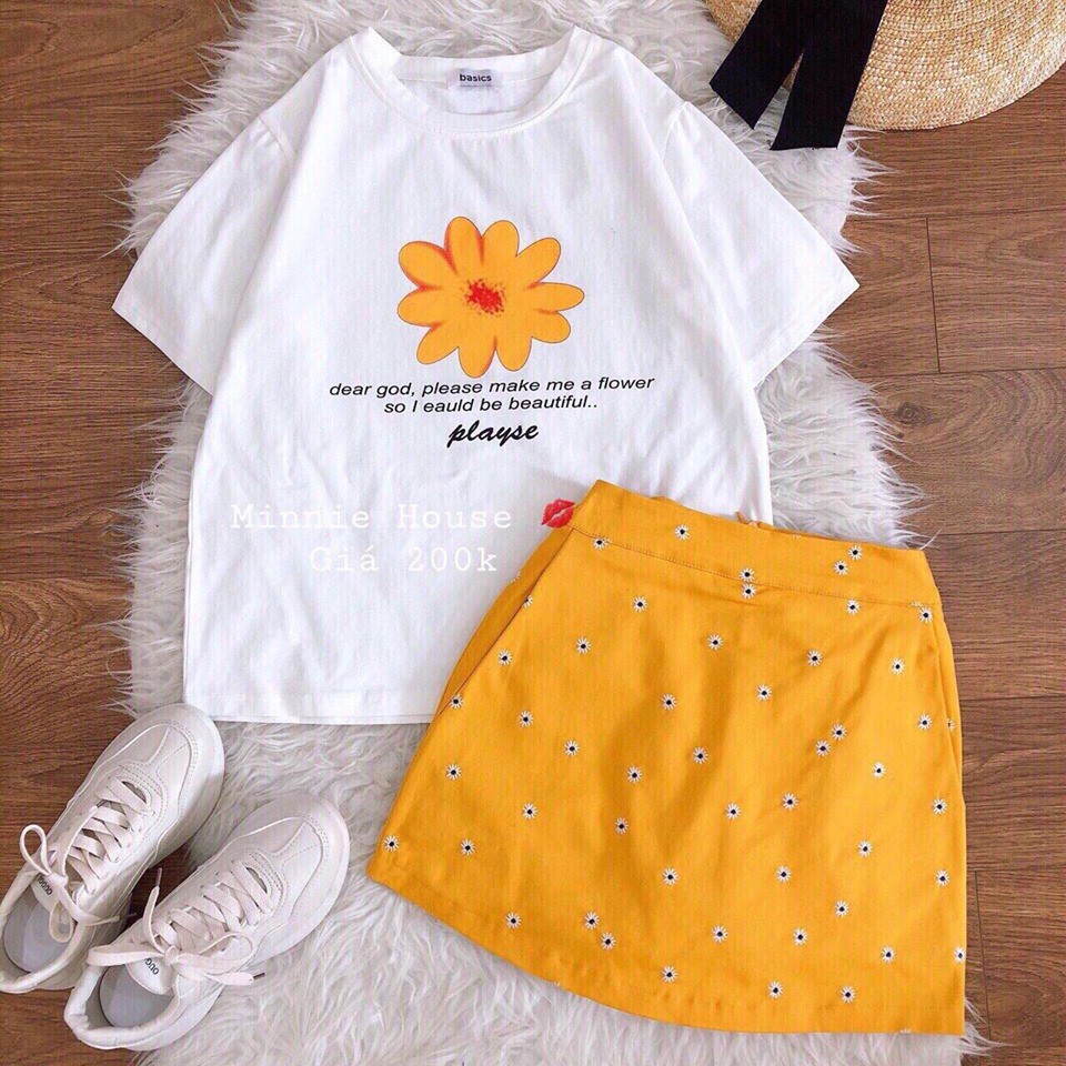 SÉT ÁO VÁY IN HOA TRẺ TRUNG PHONG CÁCH HÀN QUỐC VESTA SA011 | BigBuy360 - bigbuy360.vn