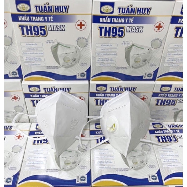 Khẩu trang Tuấn Huy - Tuấn Minh N95/Th95 - Kiểu có van và không van - Kháng bụi min và kháng khuẩn