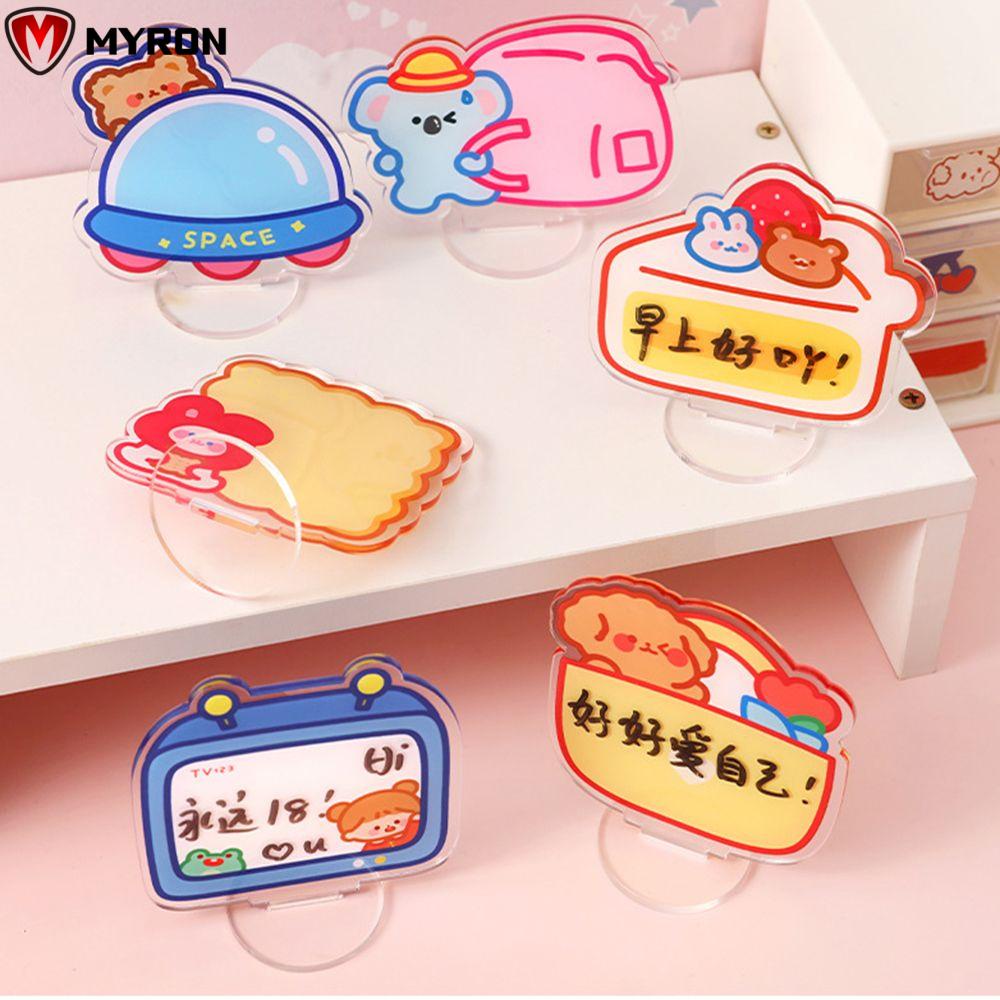 Bảng ghi chú cỡ nhỏ bằng Acrylic in họa tiết hoạt hình dễ thương cho học sinh