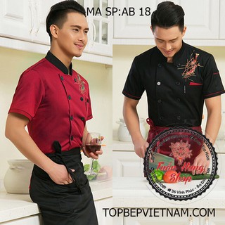áo bếp,đồng phục bếp cao cấp giá rẻ ab18