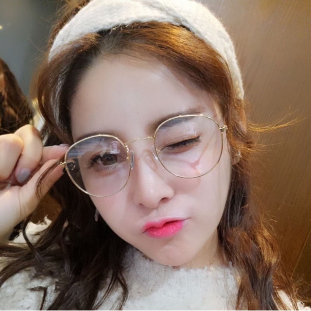 Mắt Kính Gọng Cận Form Tròn Ngố Ngây Ngô Dễ Thương 908 - Hazo