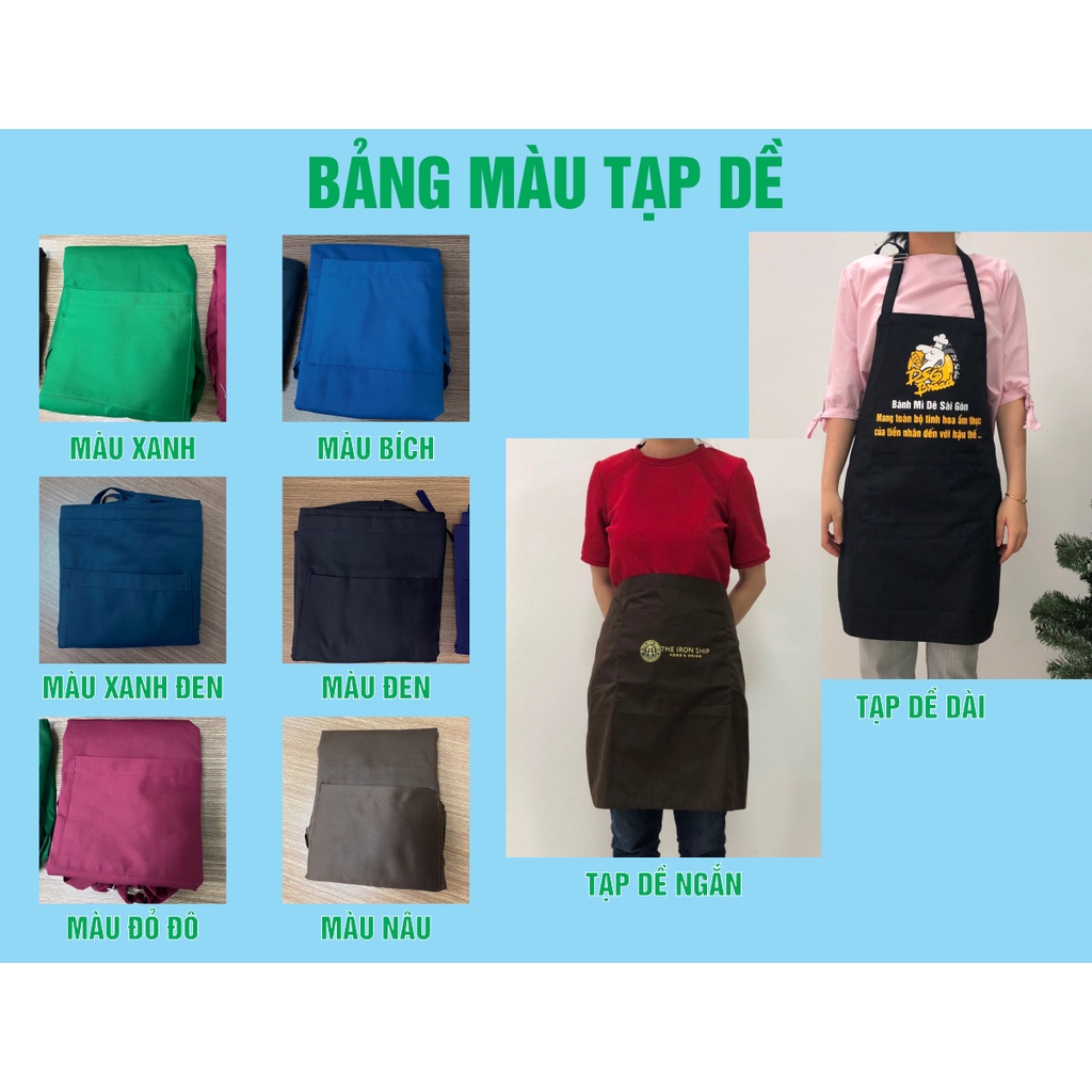 Tạp dề quán coffee, Quán Nhậu, Nhà hàng, Quán Ăn ngắn - dài in theo yêu cầu [Rẻ Vô Địch] | BigBuy360 - bigbuy360.vn