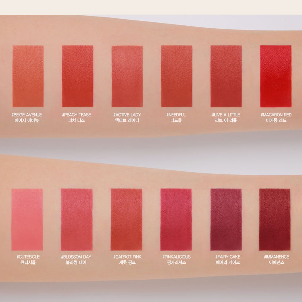 Son kem trang điểm 3CE 12 màu sắc tùy chọn 4g | BigBuy360 - bigbuy360.vn