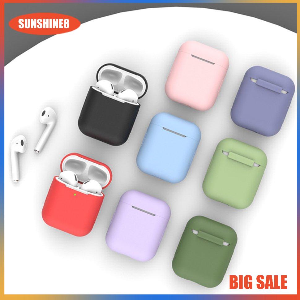 【SUN】Earphone Case For Airpods1/2 Soft Silicone Shockproof Wireless Headphone Cover