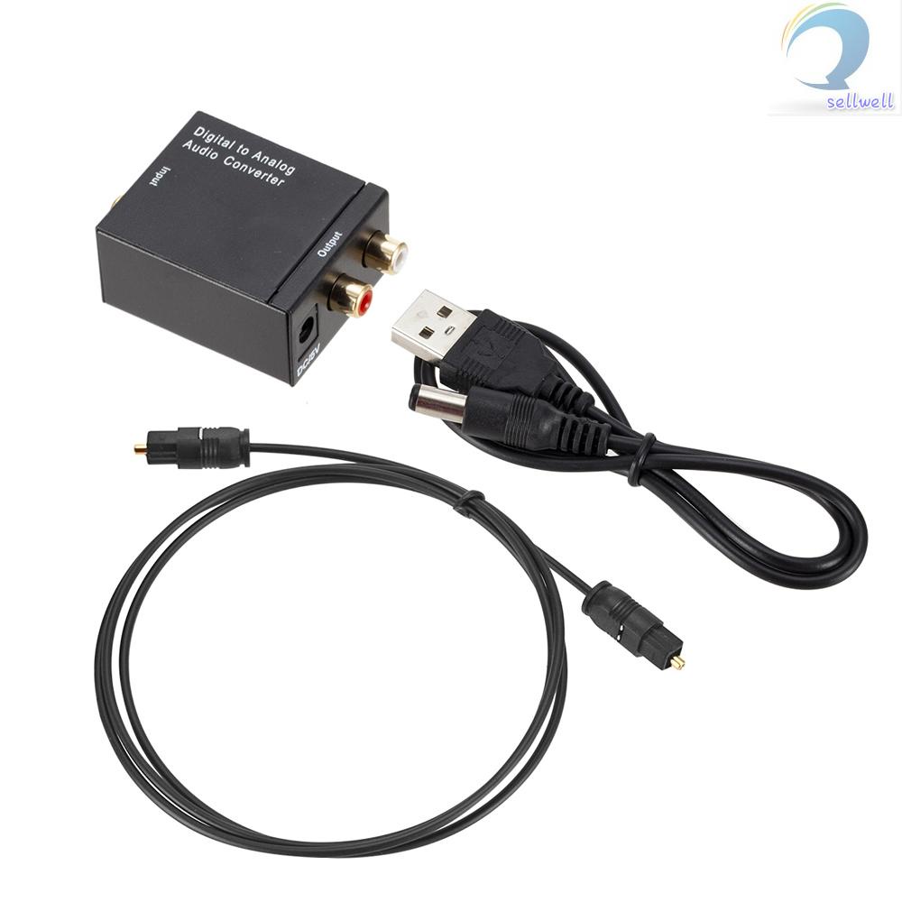 Digital to Analog Audio Converter Audio Switch Box Optical to RCA AV Switcher Selector Box Coaxial Toslink