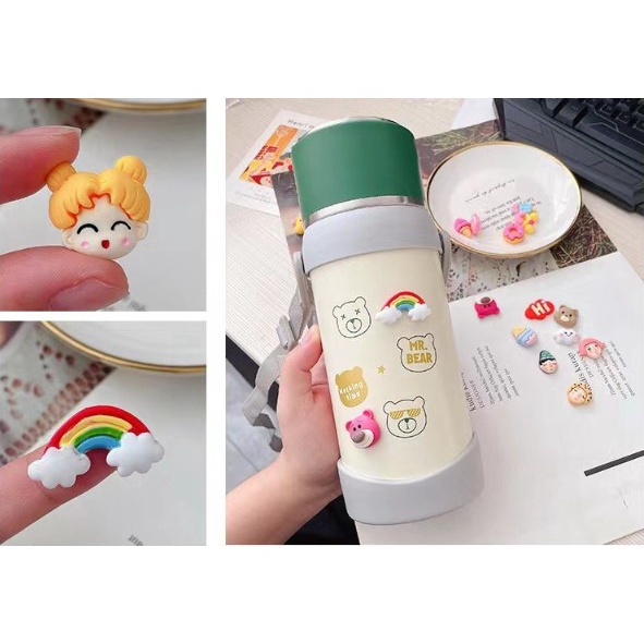 Stiker 3d cute đáng yêu dán bình nước vovoco
