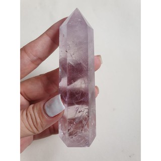 Đá tím dạng trụ 85gram cao 8.3cm