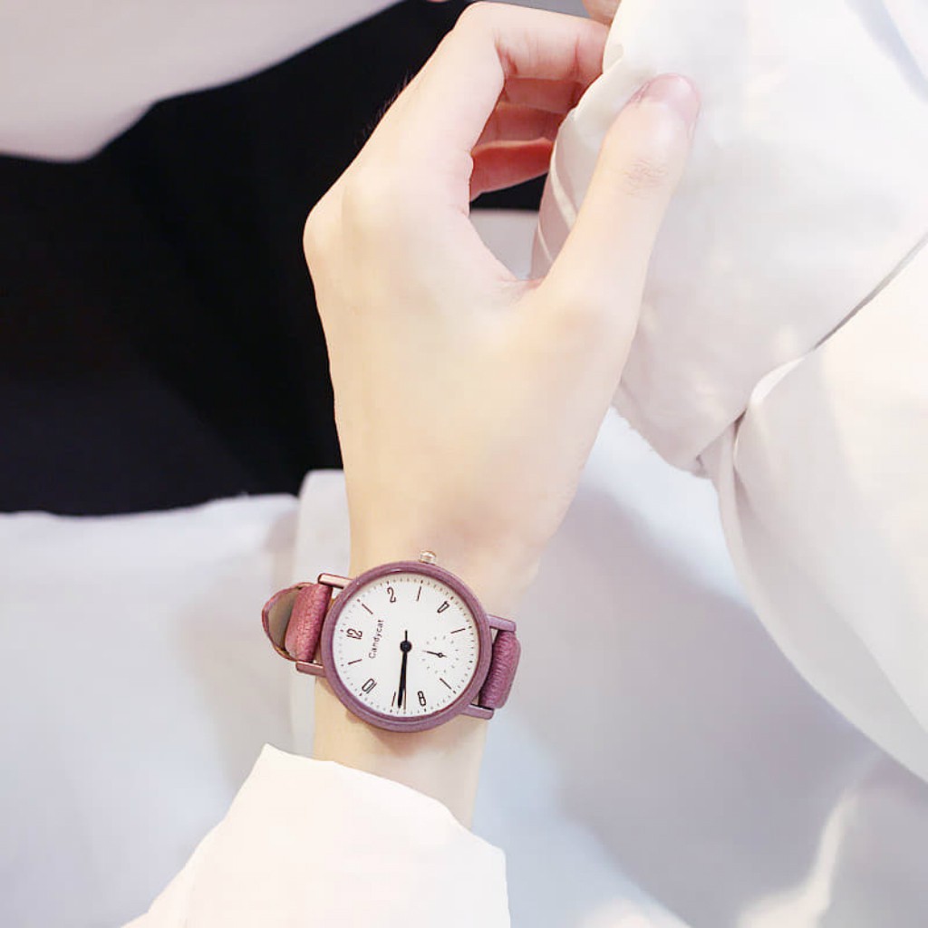 [RẺ VÔ ĐỊCH]Đồng Hồ Nữ Candy cat Chính Hãng Dây Da Lộn Thời Trang Hàn Quốc | BigBuy360 - bigbuy360.vn