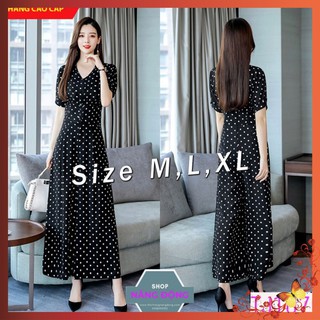 Jumpsuit Dài 💥FREESHIP💥 Jum chấm bi dài ống suông xinh xắn TJ1076
