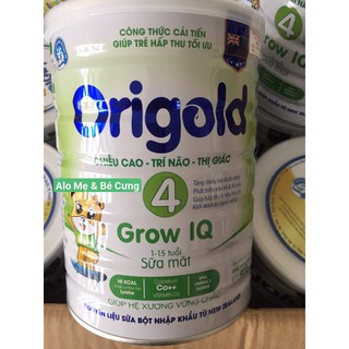 Sữa Mát Origold Grow IQ - Lon 900g. Sữa Phát Triển Chiều Cao - Trí Não - Thị Giác