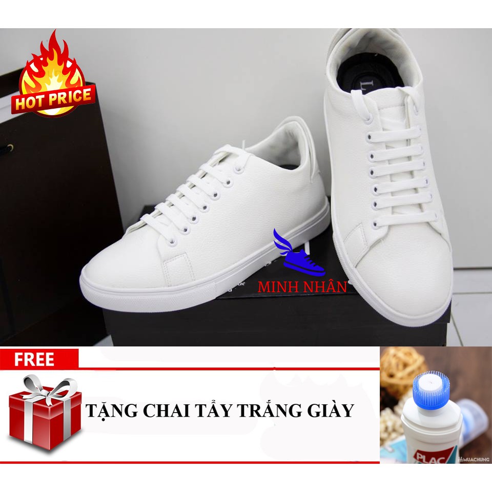 Giày sneakers Liman tăng chiều cao trắng (TT-02 Xưởng giày Minh Nhân) | BigBuy360 - bigbuy360.vn