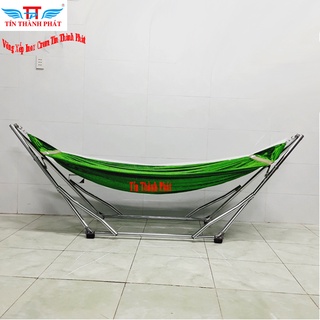 Võng xếp cao cấp tín thành phát inox mạ crom. sản phẩm chính hãng, bảo hành 36 tháng.