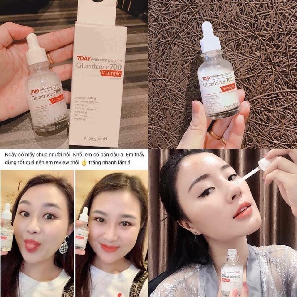 serum HUYẾT THANH TRẮNG DA 7 DAY WHITENING PROGRAM GLUTATHIONE 700 V-AMPLE 7day