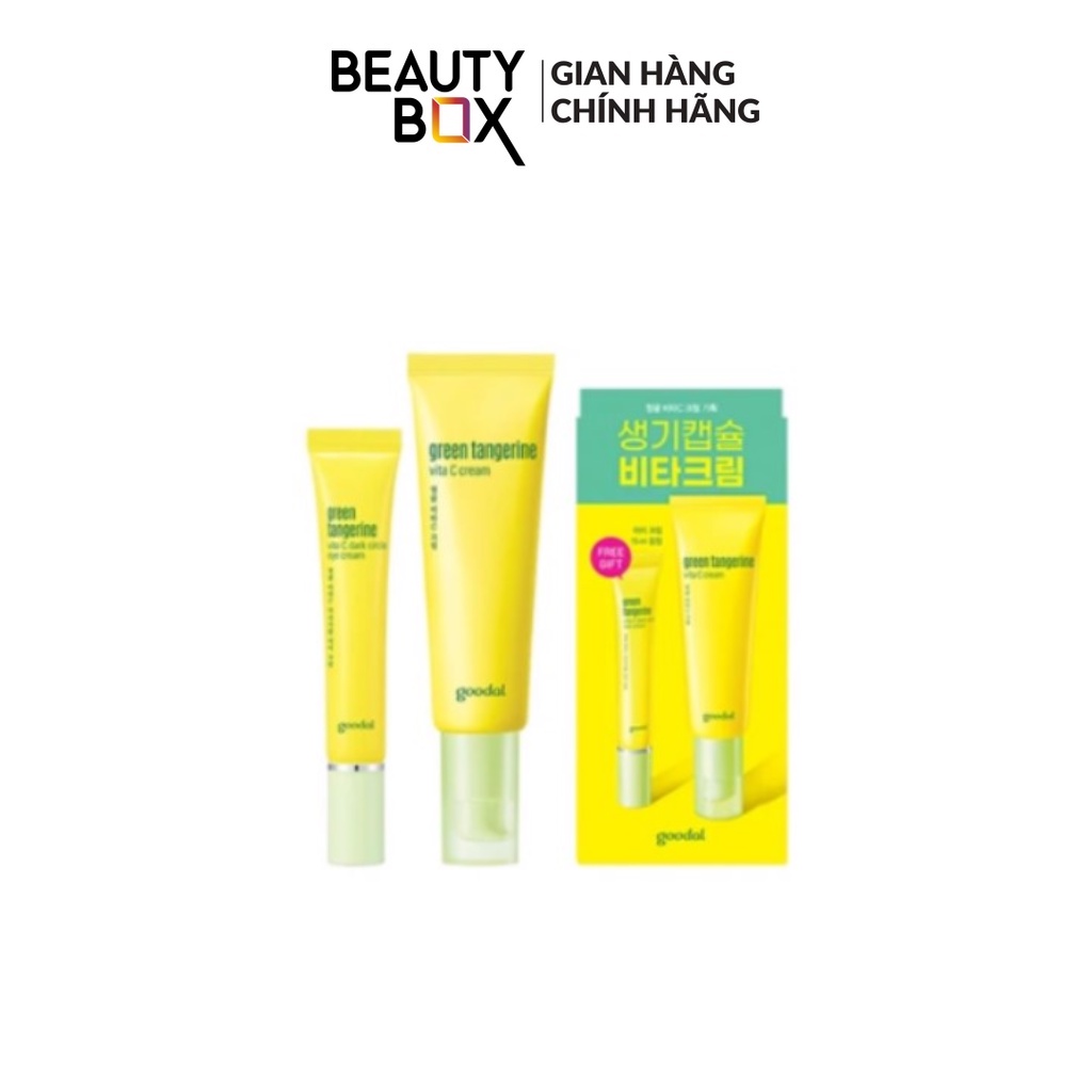 Bộ Kem Dưỡng Sáng Da Goodal Green Tangerine Vita C Cream Set (2Pc)