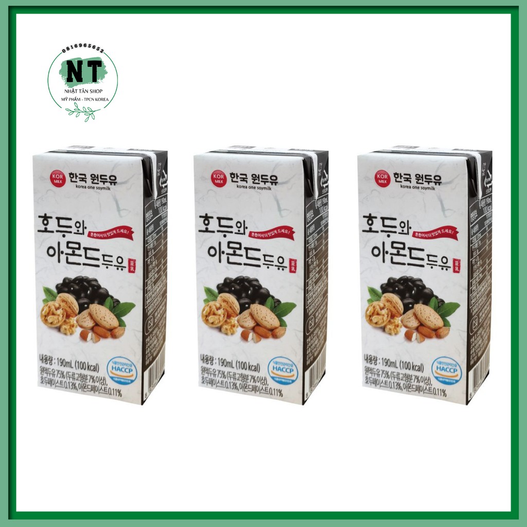 Sữa óc chó đậu đen Hàn Quốc SAHMYOOK - 190ML - Sữa óc chó đậu đen bổ sung dinh dưỡng cho não