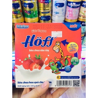 [Date T03/2024] SỮA CHUA TRÁI CÂY HOFF ĐỦ VỊ (55g x 4 hộp)